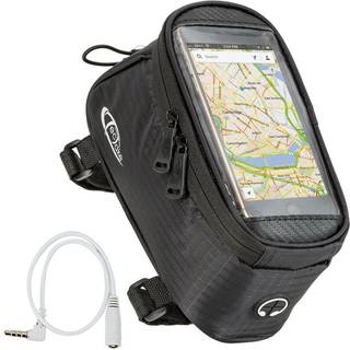 Cykeltaske til smartphone - 20,5 x 10 x 10,5 cm,sort