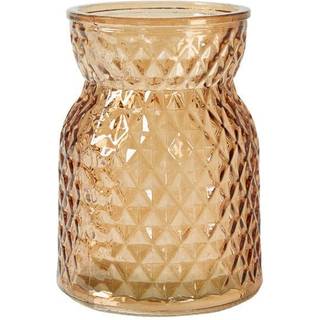 Speedtsberg fyrfadsrombe / vase i brunt glas