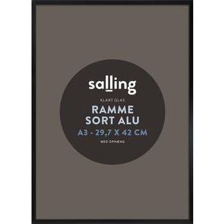 Sort ramme m. glas - 29,7x42 cm (På lager i varehus)