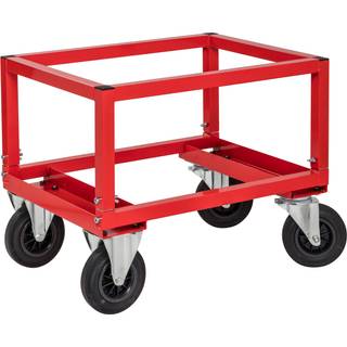 Kongamek halv pallevogn rød 800x600x654mm 800kg