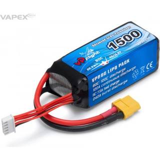 Vapex - VP98294 - 14.8V Lipo batteri med 1500 mAh, 80C i Softcase med XT60 stik