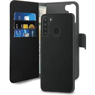 Samsung Galaxy A21 Cover Puro Wallet Detachable 2-In-1 Cover - Sort