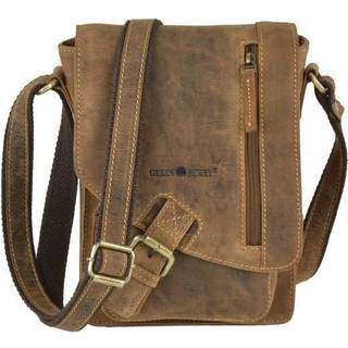 Umhängetasche Leder 18x25cm "Vintage" antikbraun 1712-25 | Greenburry.de