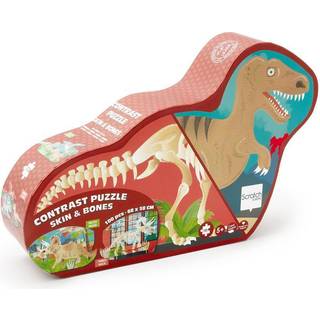 Stort puslespil dinosaurer | Vendbart 2 i 1 Gaveidé 5-årig