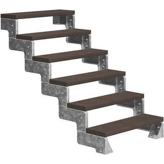 DOLLE Gardentop terrassetrappe med Trimax, mørkebrun - 6 trin