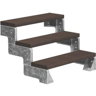 DOLLE Gardentop terrassetrappe med Trimax, mørkebrun - 3 trin