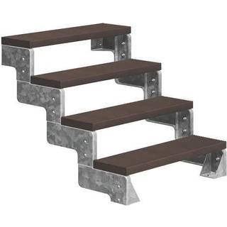 DOLLE Gardentop terrassetrappe med Trimax, mørkebrun - 4 trin