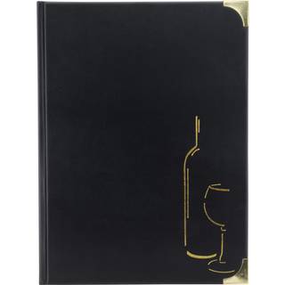 Securit BASIC vinkort A4 sort med guldtryk