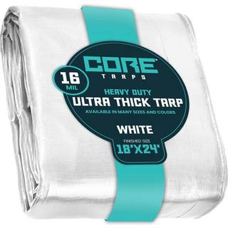 Kerne tarps ekstra tunge 16 mil tarp cover vandtæt UV -resistent rip og tåre bevis poly tarpaulin med forstærkede kanter til tagcamping gårdhave