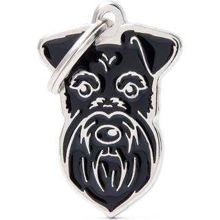 Halssmykke Med Racemotiv - Schnauzer - Sort