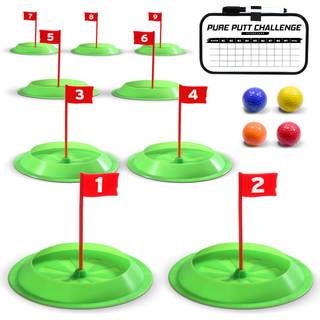 Gosports Pure Putt Challenge Mini Golf Game - Byg dit eget kursus derhjemme Kontoret eller p? Green - Inkluderer 9 Holes 4 Balls Dry -Erase Score