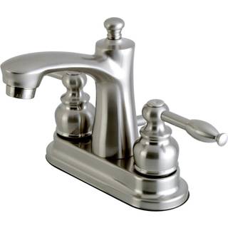 Kingston messing FB7628KL 4 in. CenterSet Badev?relse Faucet B?rstet nikkel