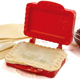 Norpro rød mini tærteform, 4,5 tommer, Giver 3 tærter, Dej- og pizzabagning, 2-pakke