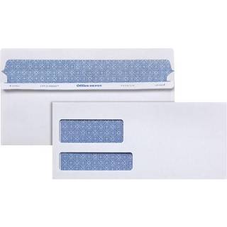 Office Depot 100% Recycled Lift Press (TM) Double-Window konvolutter #10 (4 1/8in. X 9 1/2in.) Hvid kasse med 500 76133