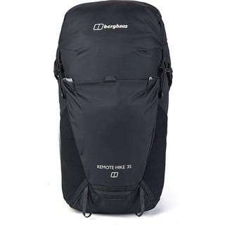 Berghaus Unisex Remote Hike 35-liters rygsæk, behagelig pasform, holdbart design, rygsæk til mænd og kvinder, sort, Én størrelse