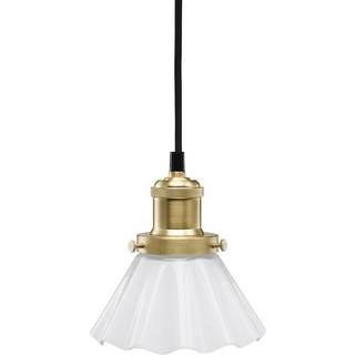 PR Home pendel August, sort, Ø 15 cm, bølgeformet glas