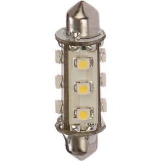LED-pære til lanterne NauticLED, 1.0 W (svarer til 10 W), Festoon 42 mm, 360°, 10 - 30 V, Ø13 x 42 mm, rød