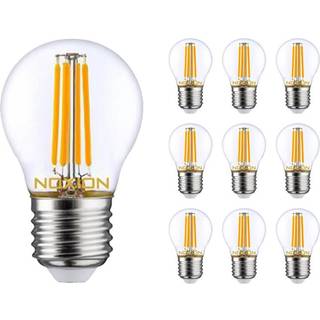 Fordelspakke 10x Noxion Lucent LED E27 Kugle Filament Klar 4.5W 470lm - 927 Ekstra Varm Hvid | Bedste Farvegengivelse - Erstatter 40W