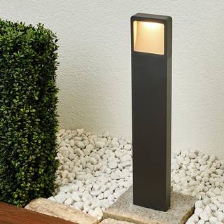 Lucande LED-gadelampe Leya, 65 cm, antracit, metal, IP54