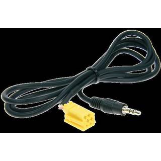 Aux adapter MINI-iso->mini-jack 1,25 m.