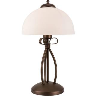 Adoro bordlampe med glasskærm, brun
