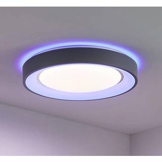Lindby LED-loftlampe Lindum, RGB, CCT, fjernbetjening, dæmpbar