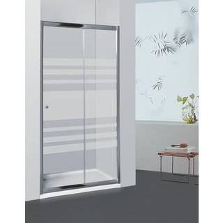 Allibert Priva Skydedør 130 cm i krom profil og mønster Nej tak +0.0 kr.