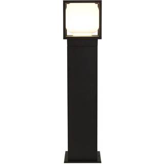 Athens LED-gadelampe, IP54, sort, højde 65 cm, metal