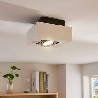 Arcchio spotlight Vince, 14 x 14 cm, hvid/krom, metal, GU10