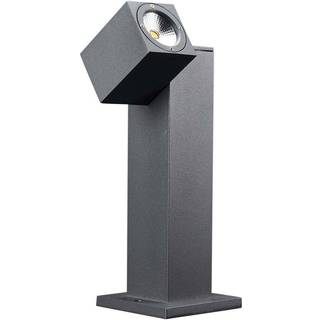 Lucande LED-sokkellampe Lorik, 30 cm, antracit, aluminium