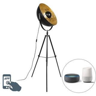 Industriel smart gulvlampe sort tripod inkl. WiFi A60 - Magna 50 Eglip