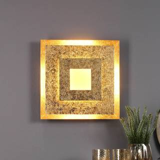 Window LED-væglampe, 32x32 cm, guld