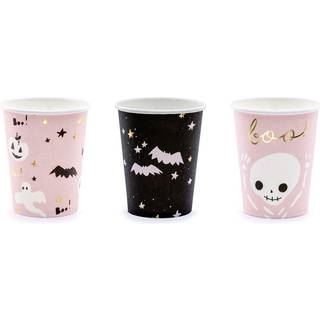 6 stk Papbæger BOO! til halloween 22cl