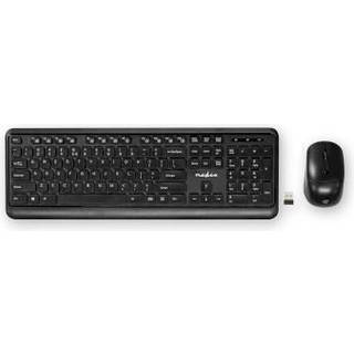 Nedis - keyboard and mouse set - QWERTY - US - black - Tastatur & Mus sæt - Amerikansk engelsk - Sort