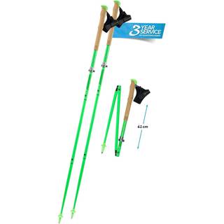 Komperdell Carbon Cloud FXP Team Vario Trailrunnig-stokke størrelse 115-135 cm farve green
