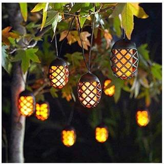Smart Garden solcelledrevne Cool Flame lyskæder sort (10 pærer)