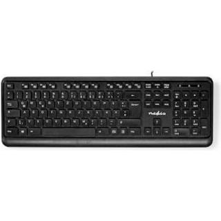 Nedis - keyboard - QWERTZ - German - black - Tastatur - Tysk - Sort
