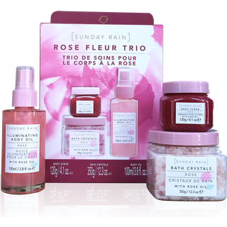 Giftset Sunday Rain Rose Fleur Bath Trio