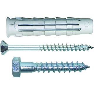NKT Fasteners T6 universaldybel m/skrue 6 x 45 mm 8 stk.