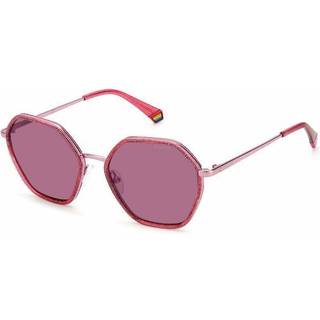 Polaroid PLD 6147/S/X Polarized 35J/0F 56 Solbriller Kvinder Lyserød - Pink Glitter - 56mm