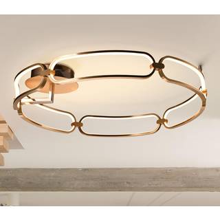 Colette LED-loftslampe, seks lys, rosaguld