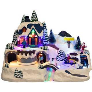 NORDIC WINTER juleby "River Town" med lys og musik - til batteri