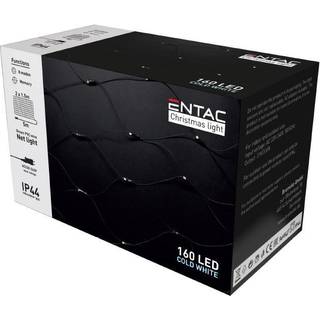 Outlet: 2 x 1,5 m. kold hvid LED julelyskædenet - 160 LED, IP44 udendørs, 230V