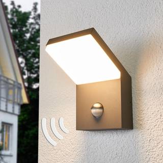 Arcchio udendørs LED-væglampe Yolena, sensor, antracit, aluminium