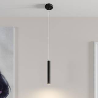 Arcchio LED-pendellampe Franka, 1 lyskilde, Ø 4 cm, sort