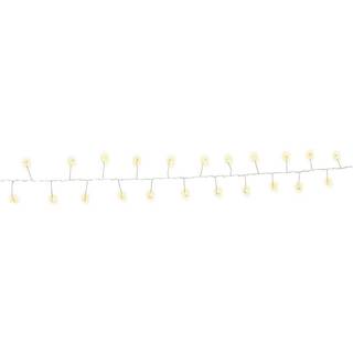 Goobay 50er LED sølv wire cluster lyskæde med 2 lysindstillinger, varm-hvid (3000 K), batteridrevet, til indendørs og udendørs brug (IP44)