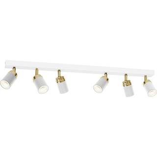Loftspot Rondo hvid/guld 6 lyskilder