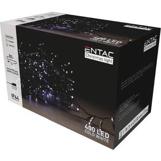 8 m. kold hvid cluster LED julelyskæde - 400 LED, memory funktion, IP44 udendørs, 230V
