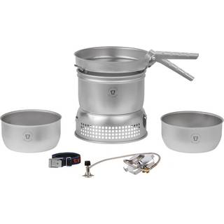 Gasblus Trangia 27 Small, 2100 W + 2 gryder, 1 stegepande i DS / Duossal 2.0-laminat + vindskærm i UL / UltraLight-aluminium + gribetang + rem, Uden brændstof