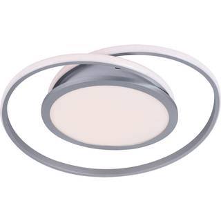 Lucande LED-loftlampe Noud, 49 cm, sølv, aluminium, dæmpbar